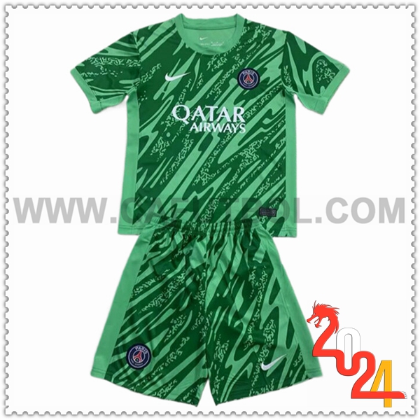 Equipacion del Portero PSG Ninos Verde 2024 2025