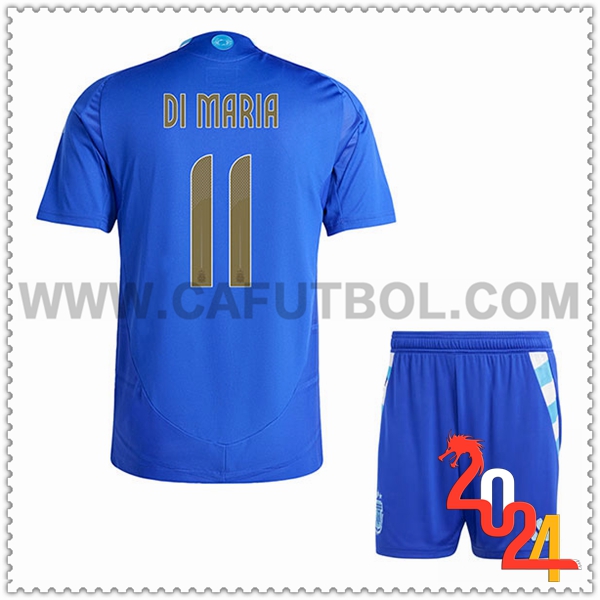 Segunda Camiseta Equipo Argentina DI MARIA #11 Ninos 2024 2025