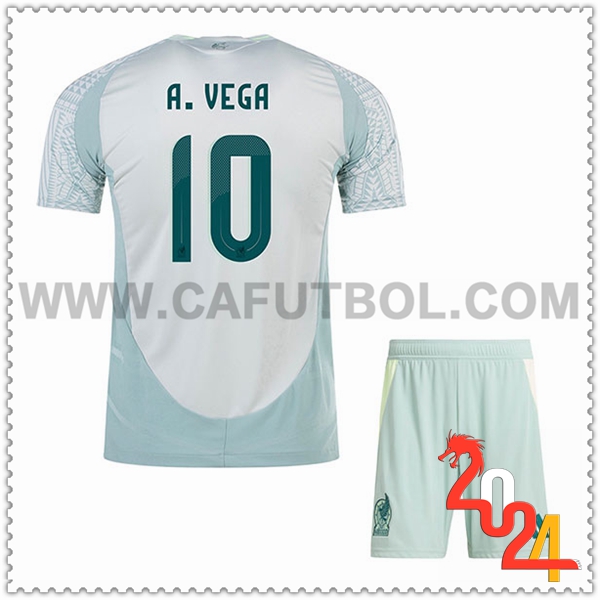Segunda Camiseta Equipo Mexico A.VEGA #10 2024 2025