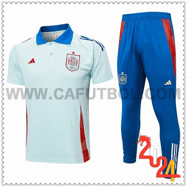 Camiseta Polo España Azul Claro 2024 2025