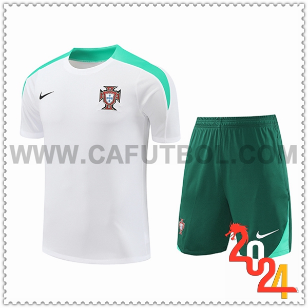 Camiseta Entrenamiento Portugal Blanco/Verde 2024 2025