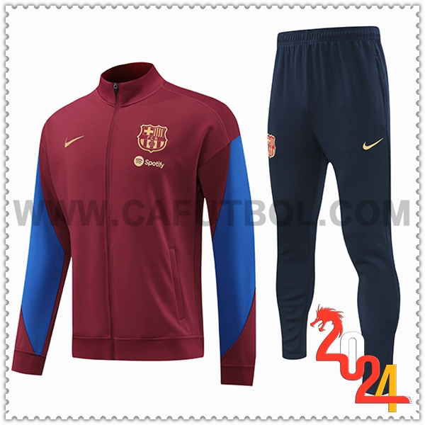 Chandal Chaquetas Futbol FC Barcelona Rojo/Azul 2024 2025 -03
