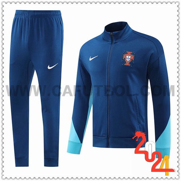 Chandal Chaquetas Futbol Portugal Azul 2024 2025