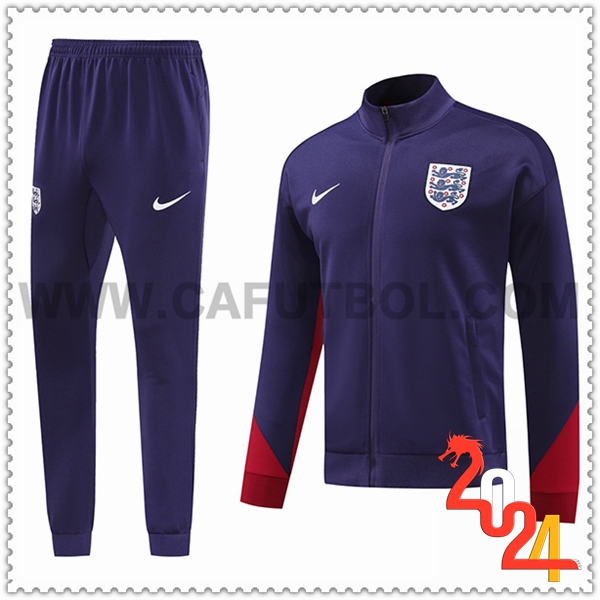 Chandal Chaquetas Futbol Inglaterra Violeta/Rojo 2024 2025