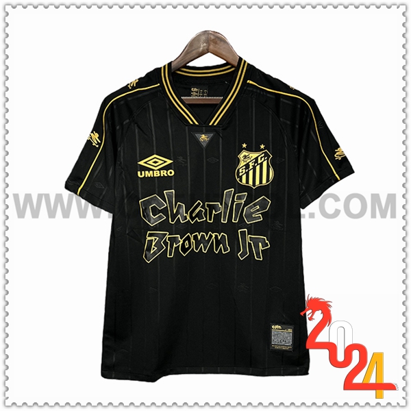 Camiseta Futbol Santos FC Negro Edicion Limitada 2024 2025