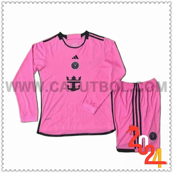 Primera Equipacion del Inter Miami CF Ninos Mangas largas 2024 2025