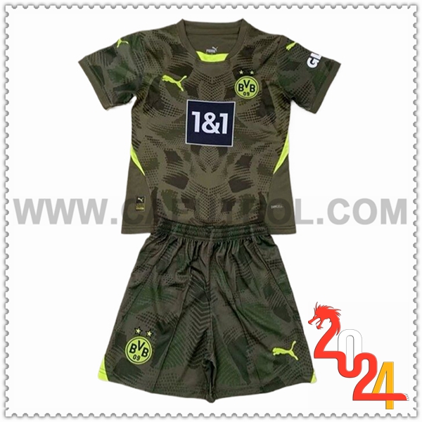 Equipacion del Portero Dortmund Ninos Verde 2024 2025