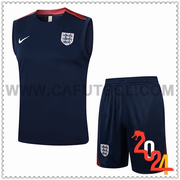 Camiseta Entrenamiento sin mangas Inglaterra Azul Oscuro 2024 2025 -02