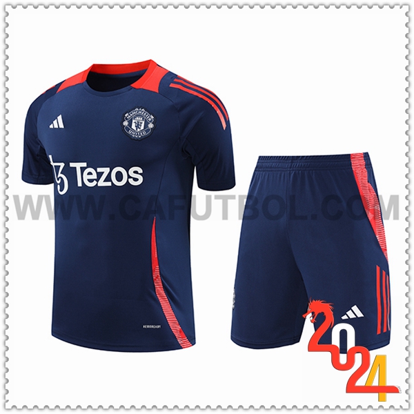 Camiseta Entrenamiento Manchester United Azul Oscuro 2024 2025
