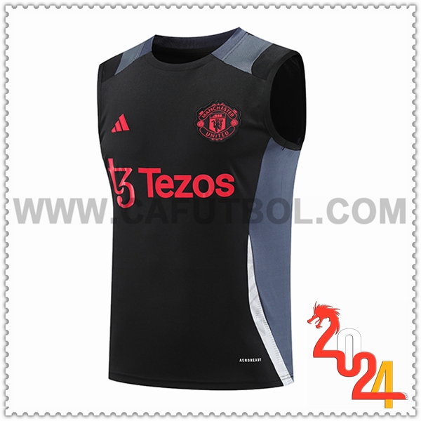 Chalecos De Futbol Manchester United Negro/Gris 2024 2025
