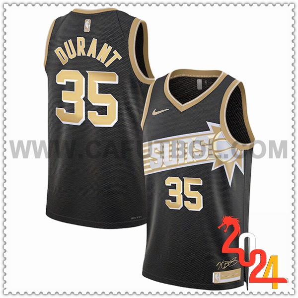 Camisetas NBA Phoenix Suns (DURANT #35) 2024/25 Negro/Amarillo