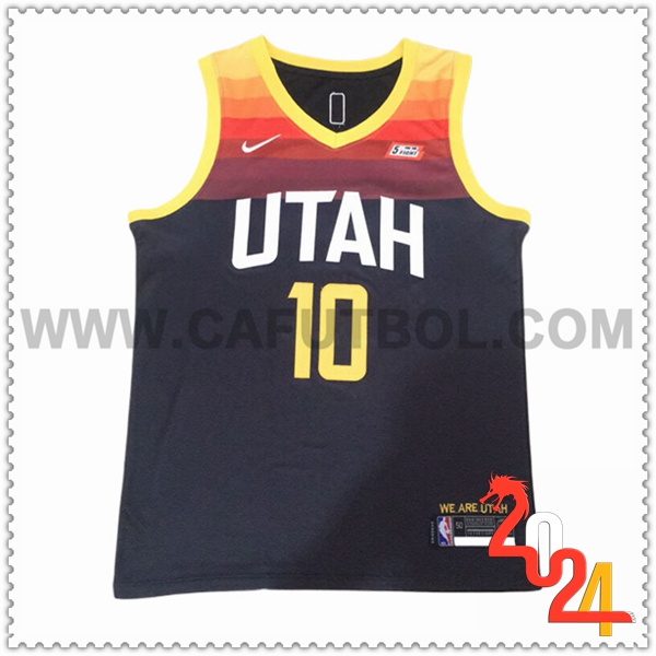 Camisetas NBA Utah Jazz (CONLEY #10) 2024/25 Negro/Amarillo