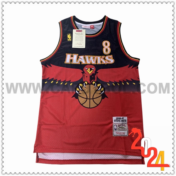 Camisetas NBA Atlanta Hawks (SMITH #8) 2024/25 Rojo/Negro