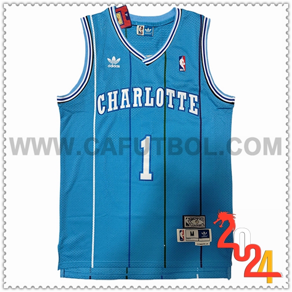 Camisetas NBA Charlotte Hornets (BOGUES #1) 2024/25 Azul