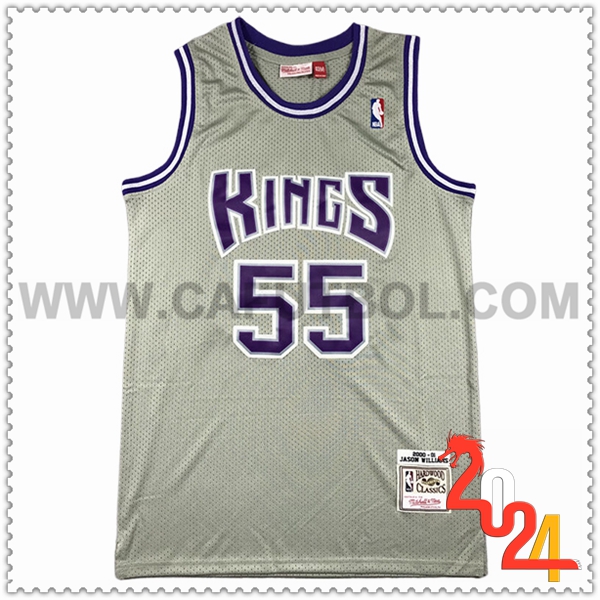 Camisetas NBA Sacramento Kings (WILLAMS #55) 2024/25 Gris/Violeta