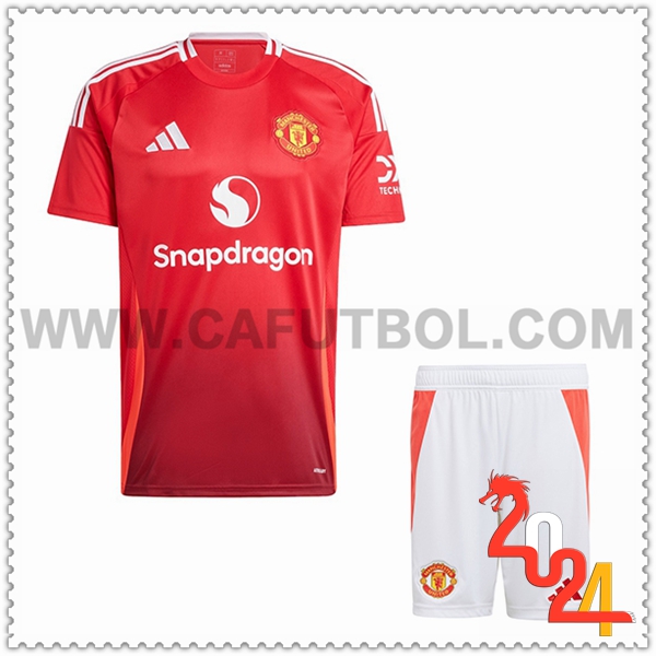 Primera Equipacion del Manchester United + Pantalones 2024 2025