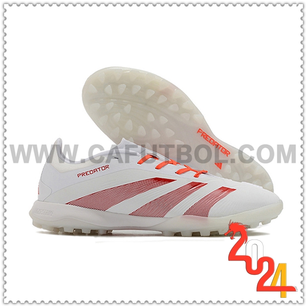 Adidas Zapatos Futbol PREDATOR 24 ELITE TF BOOTS39 Blanco/Rojo