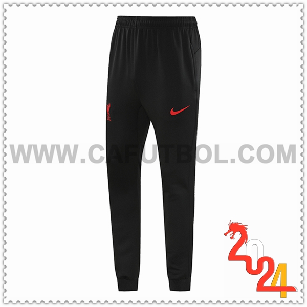 Pantalones Entrenamiento FC Liverpool Negro/Rojo 2024 2025