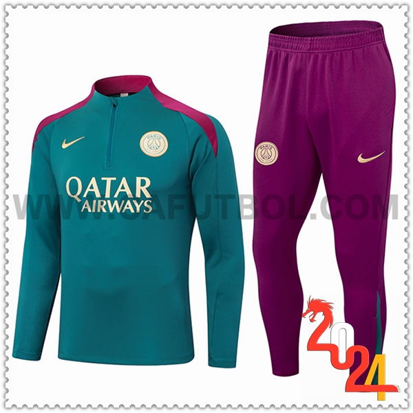 Chandal Futbol PSG Verde/Violeta 2024 2025