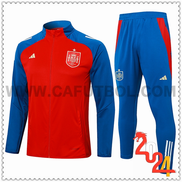Chandal Chaquetas Futbol España Rojo/Azul 2024 2025