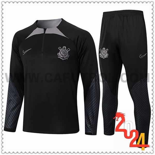 Chandal Futbol Corinthians Negro/Gris 2024 2025
