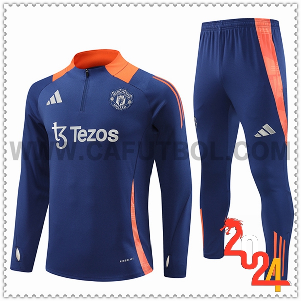 Chandal Futbol Manchester United Azul/Naranja 2024 2025