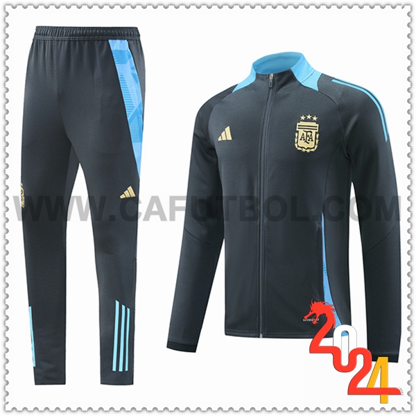 Chandal Chaquetas Futbol Argentina Gris Oscuro 2024 2025