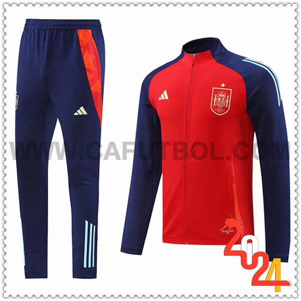 Chandal Chaquetas Futbol España Rojo/Violeta 2024 2025