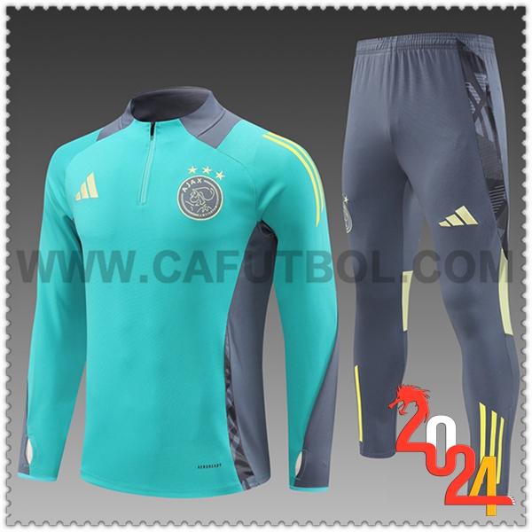 Chandal Futbol Ajax Ninos Verde/Gris 2024 2025