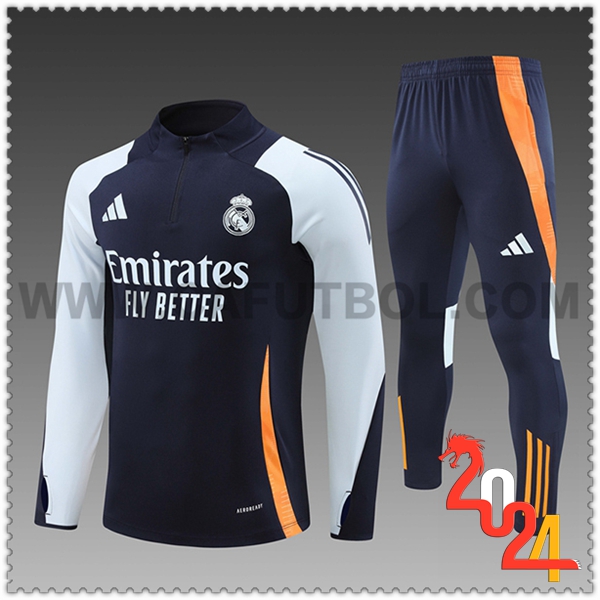 Chandal Futbol Real Madrid Ninos Azul Oscuro 2024 2025
