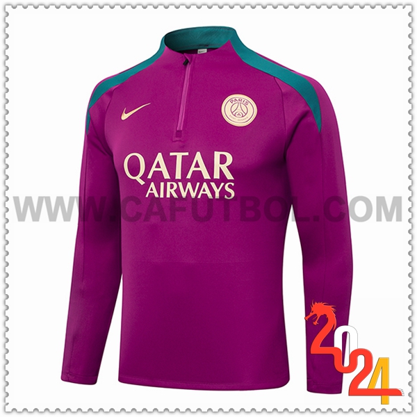Sudadera Entrenamiento PSG Violeta/Verde 2024 2025