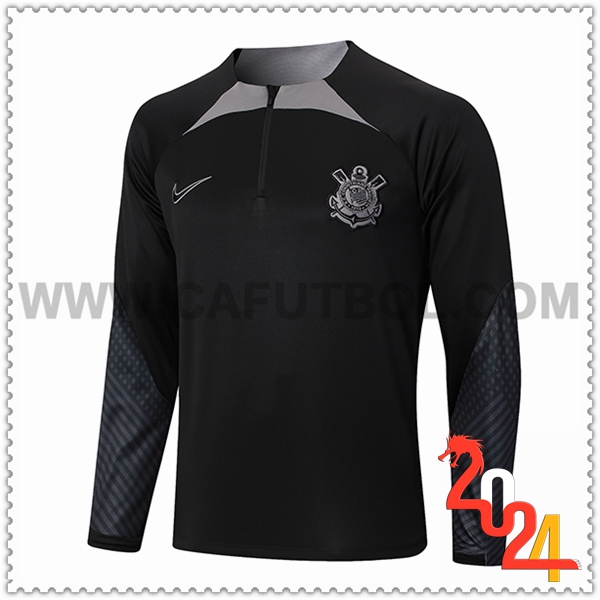 Sudadera Entrenamiento Corinthians Negro/Gris 2024 2025