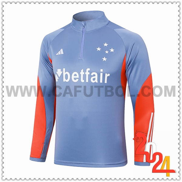 Sudadera Entrenamiento Cruzeiro Gris/Naranja 2024 2025