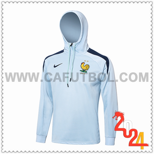 Chaqueta Con Capucha Francia Azul Claro 2024 2025