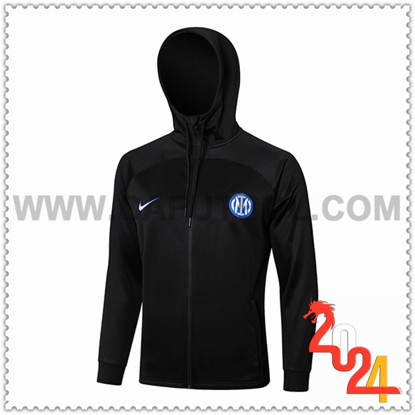 Chaqueta Con Capucha Inter Milan Negro 2024 2025