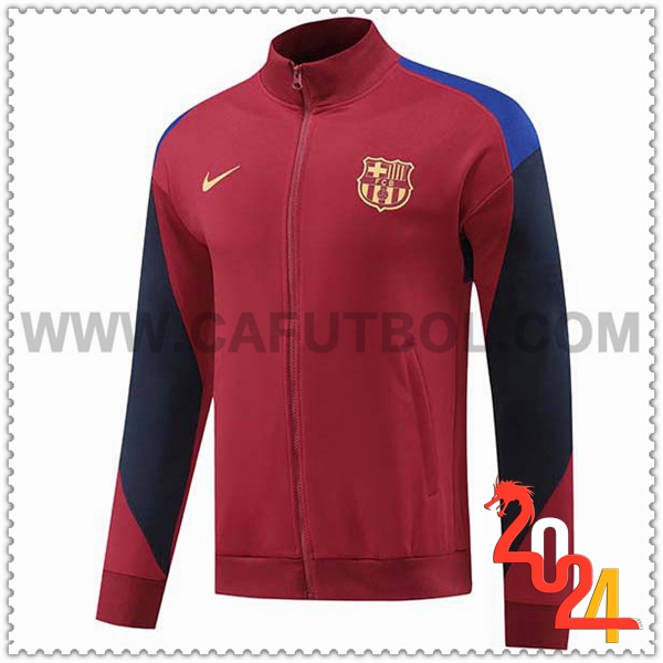 Chaquetas Futbol FC Barcelona Rojo/Negro 2024 2025