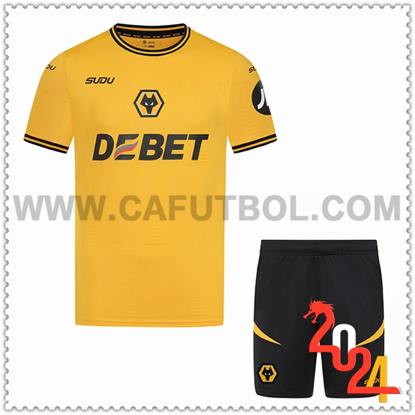 Primera Nuevo Equipacion del Wolves Ninos 2024 2025