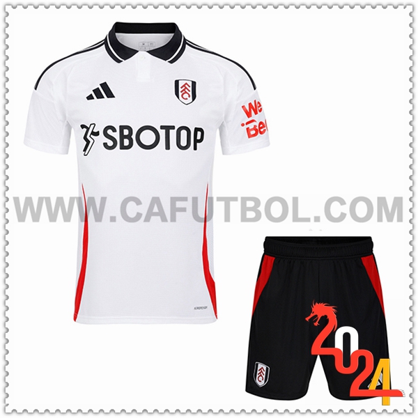 Primera Nuevo Equipacion del Fulham Ninos 2024 2025