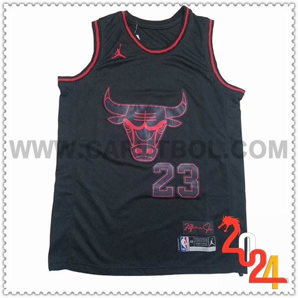 Camisetas Chicago Bulls (JORDAN #23) 2024/25 Negro/Rojo -06