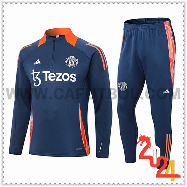 Chandal Futbol Manchester United Azul/Naranja 2024 2025 -02