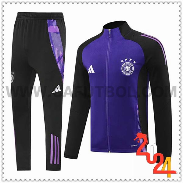 Chandal Chaquetas Futbol Alemania Negro/Violeta 2024 2025 -03