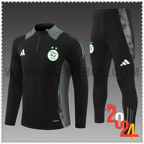 Chandal Futbol Algeria Ninos Negro/Gris 2024 2025