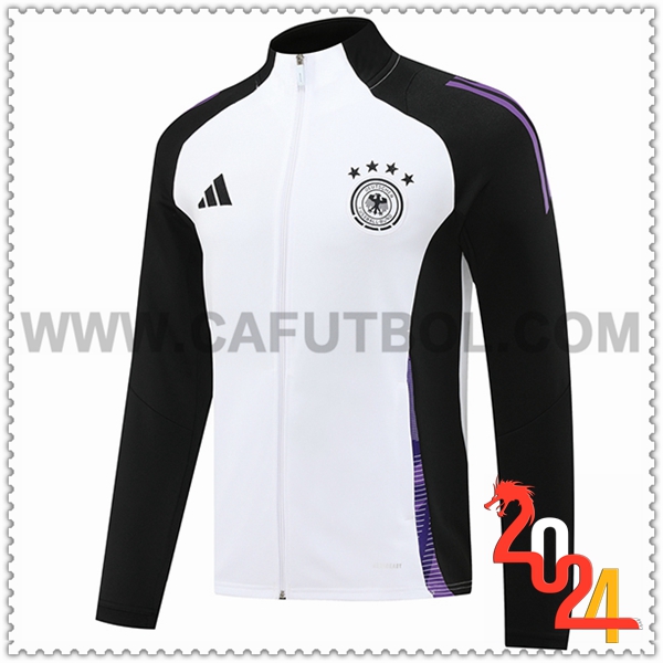 Chaquetas Futbol Alemania Negro/Blanco/Violeta 2024 2025