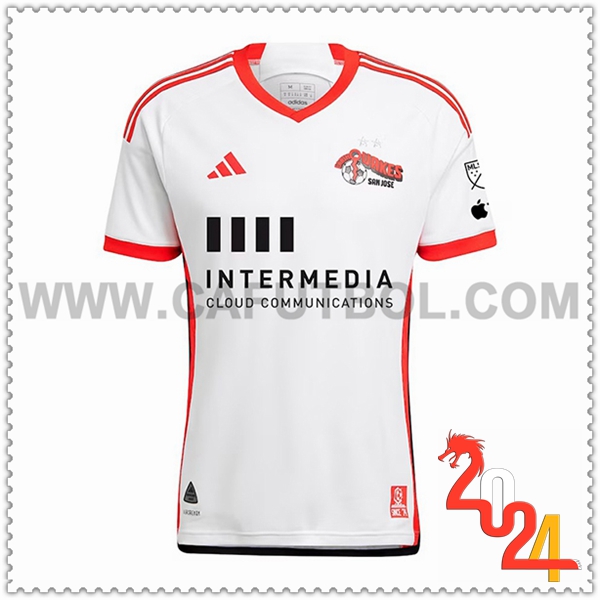 Segunda Camiseta Futbol San Jose Earthquakes 2024 2025