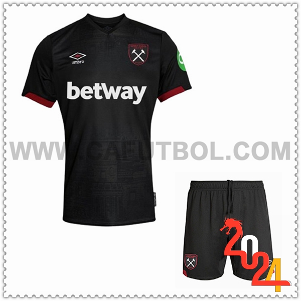 Segunda Nuevo Equipacion del West Ham Ninos 2024 2025
