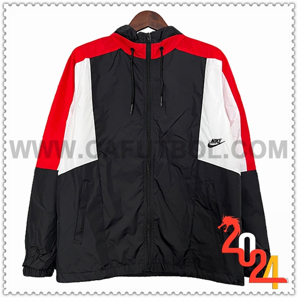 Rompevientos Nike Negro/Rojo/Blanco 2024 2025