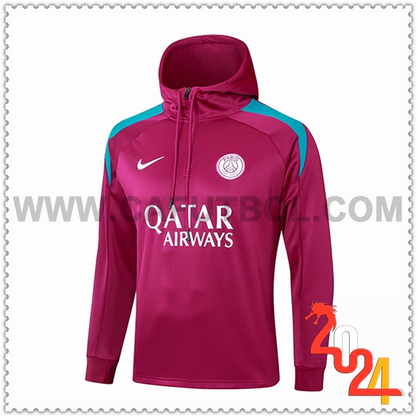 Chaqueta Con Capucha PSG Violeta/Azul 2024 2025