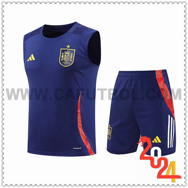 Camiseta Entrenamiento sin mangas España Azul/Rojo 2024 2025