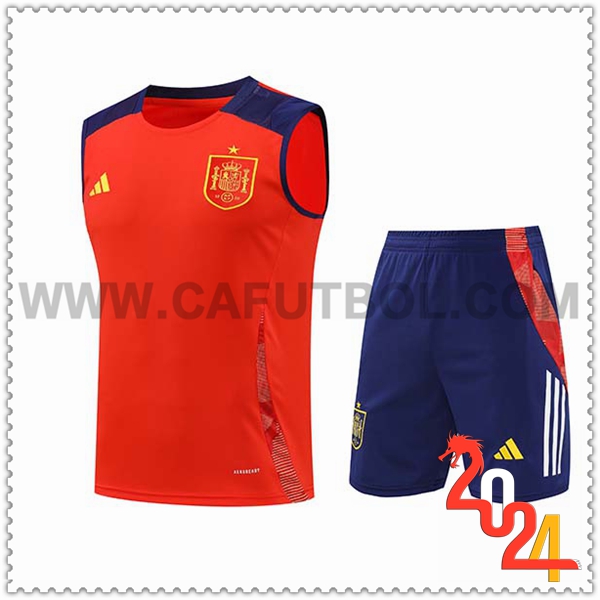 Camiseta Entrenamiento sin mangas España Rojo/Azul 2024 2025