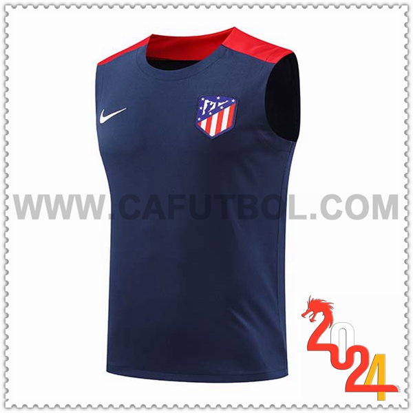 Chalecos De Futbol Atletico Madrid Azul/Rojo 2024 2025